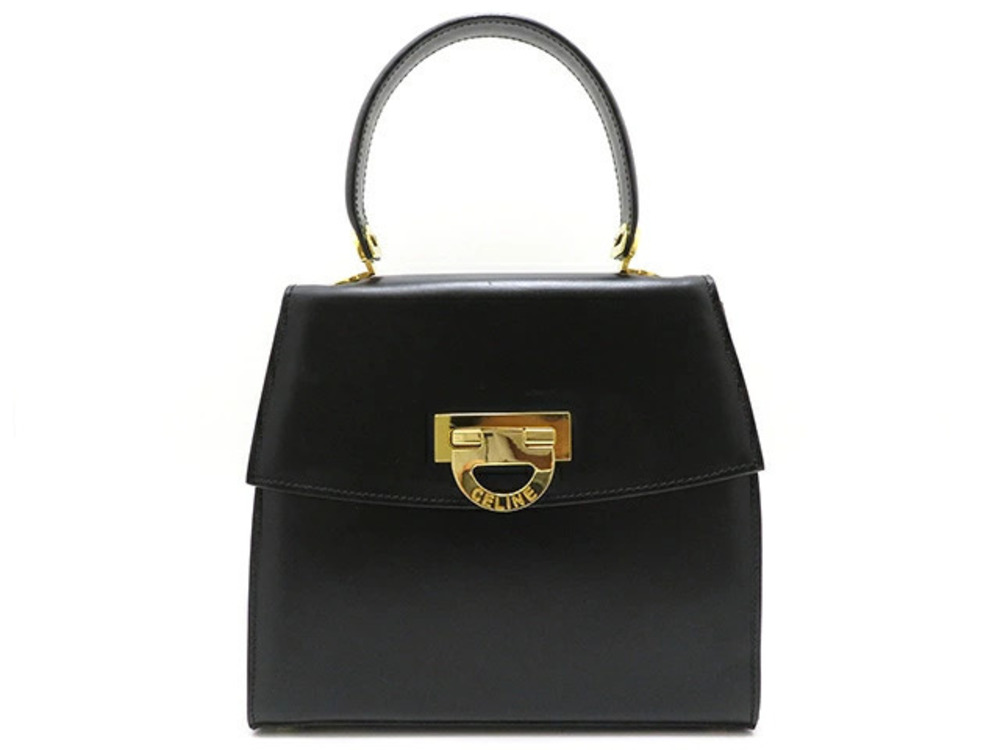 Celine shoulder bag black calfskin
